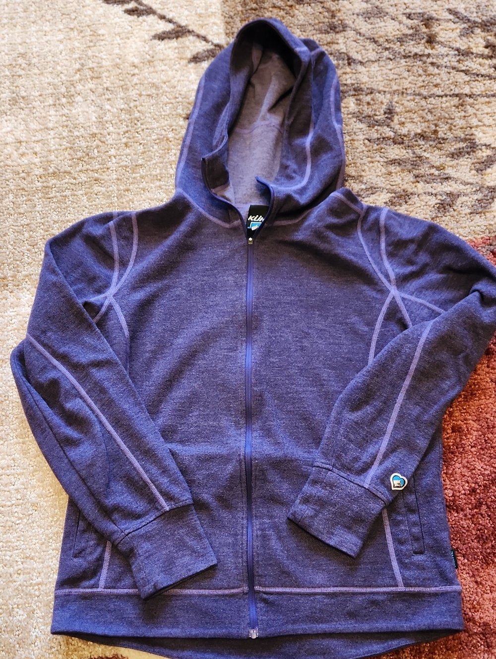 Kuhl Women's Heathered Purple Full-Zip Hooded Jacket
